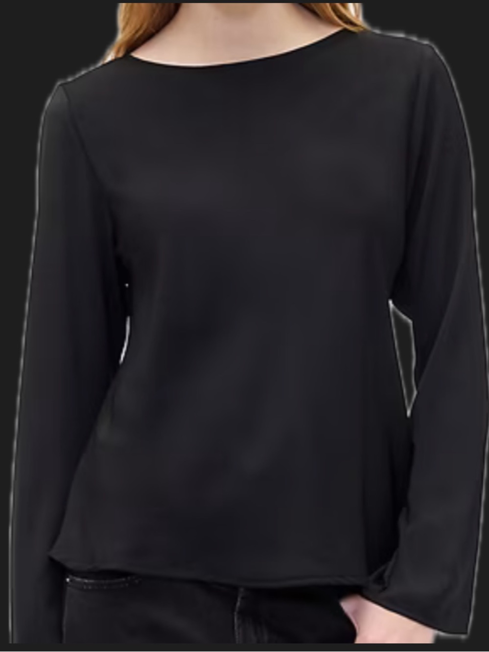 Bell Sleeve Boat Neck Top